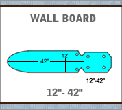 Load image into Gallery viewer, Wall Board (Built in wall) 12&quot;x42&quot; ends wraps around with 6 grommets &amp; 2 drawstrings
